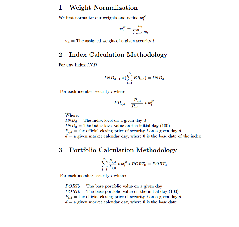 Index Methodology